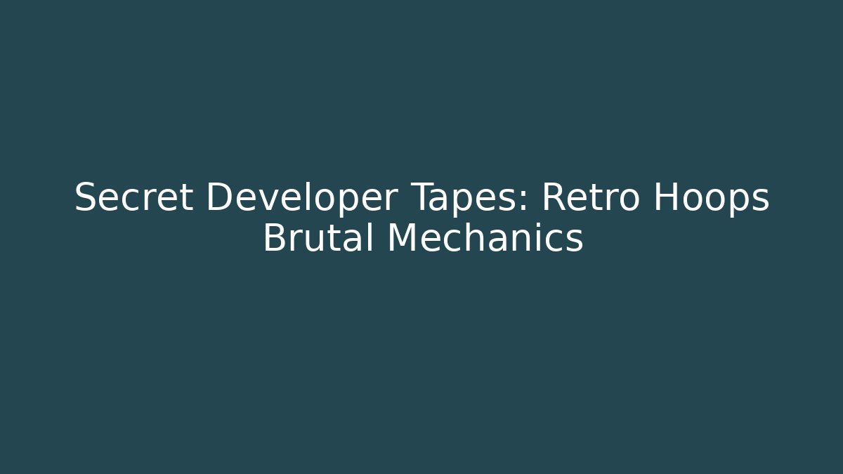 Secret Developer Tapes: Retro Hoops Brutal Mechanics