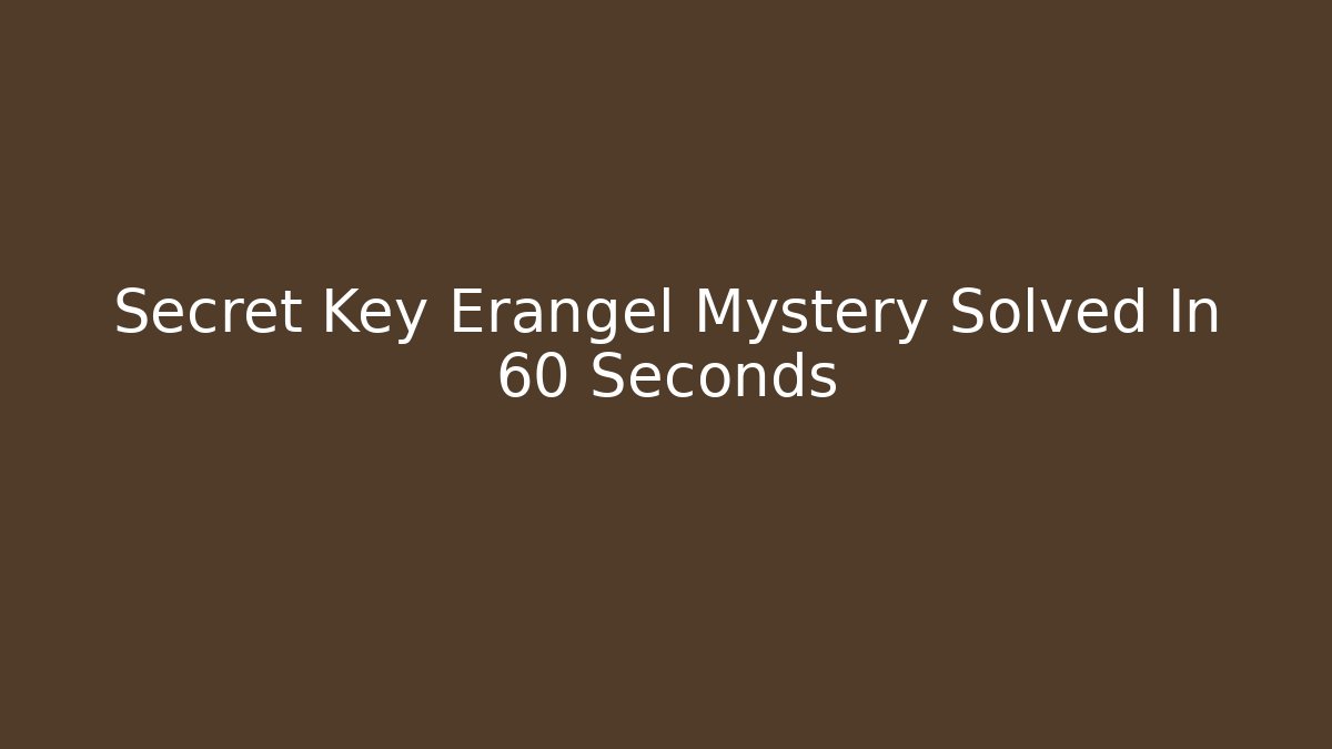 Secret Key Erangel Mystery Solved In 60 Seconds