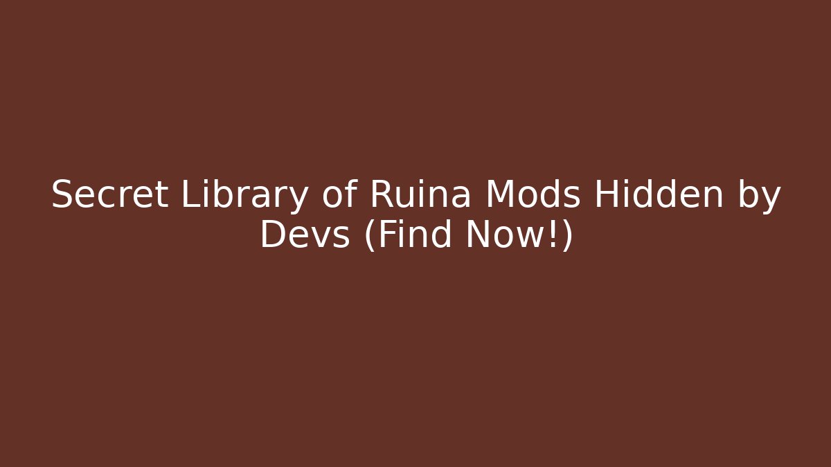 Secret Library of Ruina Mods Hidden by Devs (Find Now!)