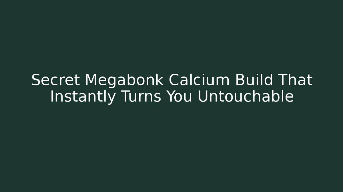 Secret Megabonk Calcium Build That Instantly Turns You Untouchable