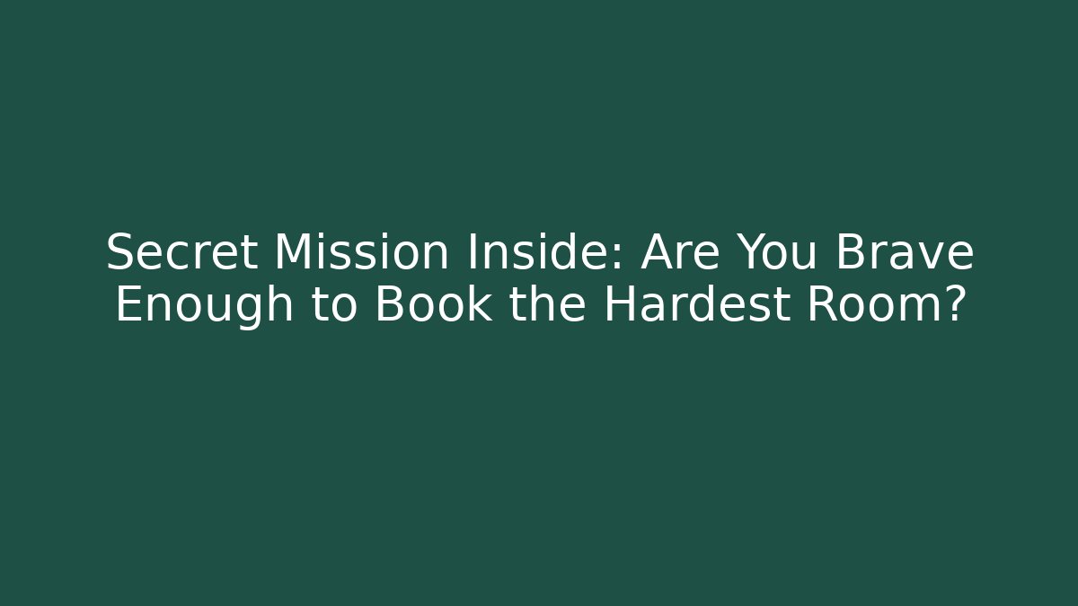 Secret Mission Inside: Are You Brave Enough to Book the Hardest Room? - Critter Realm
