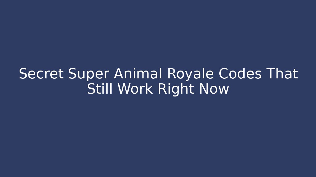 Secret Super Animal Royale Codes That Still Work Right Now - Critter Realm