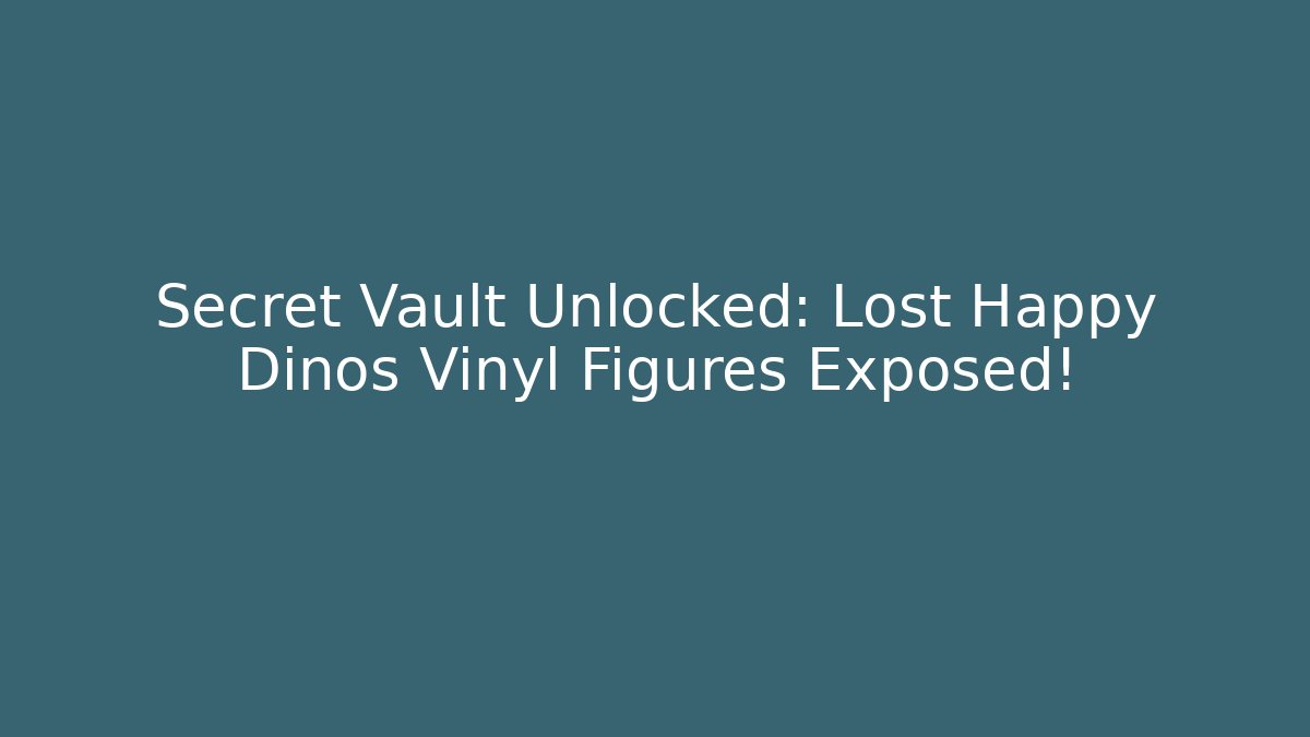 Secret Vault Unlocked: Lost Happy Dinos Vinyl Figures Exposed!