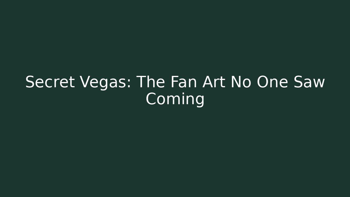 Secret Vegas: The Fan Art No One Saw Coming