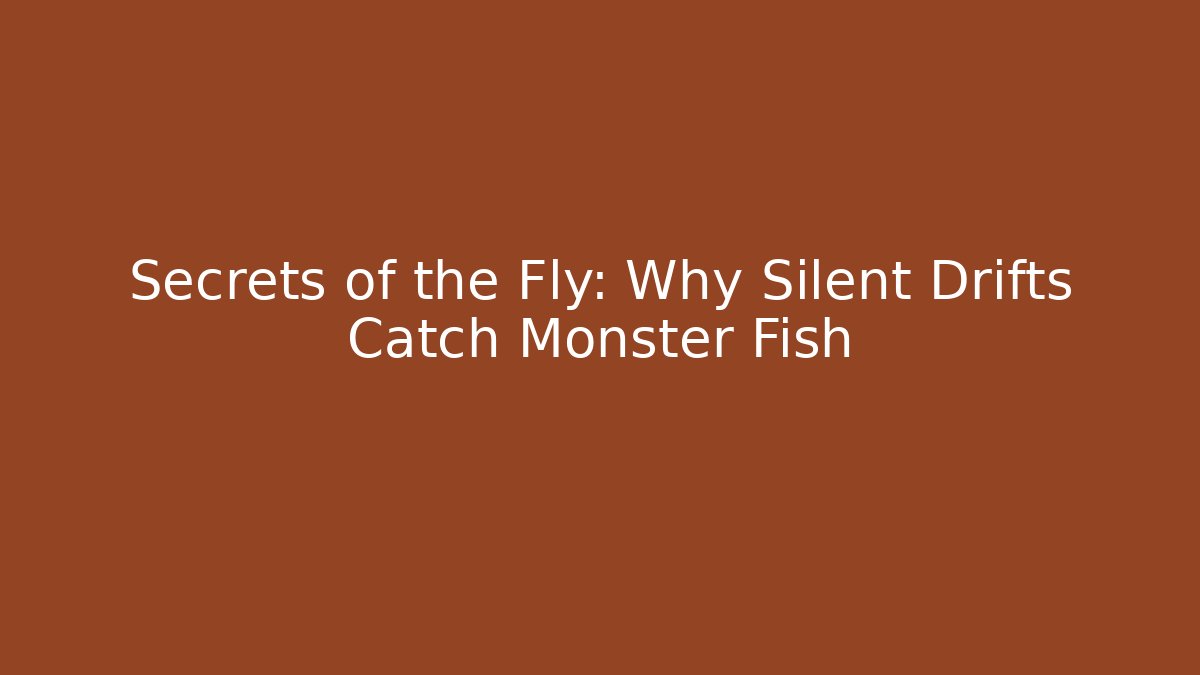 Secrets of the Fly: Why Silent Drifts Catch Monster Fish