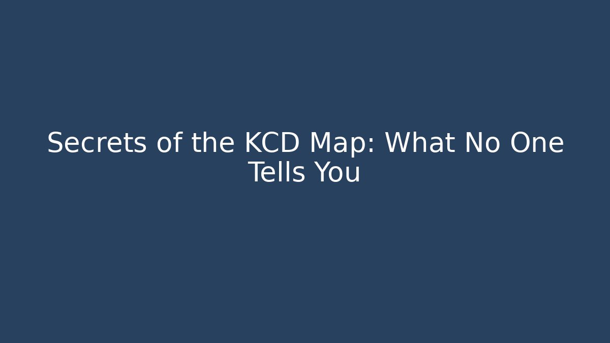 Secrets of the KCD Map: What No One Tells You