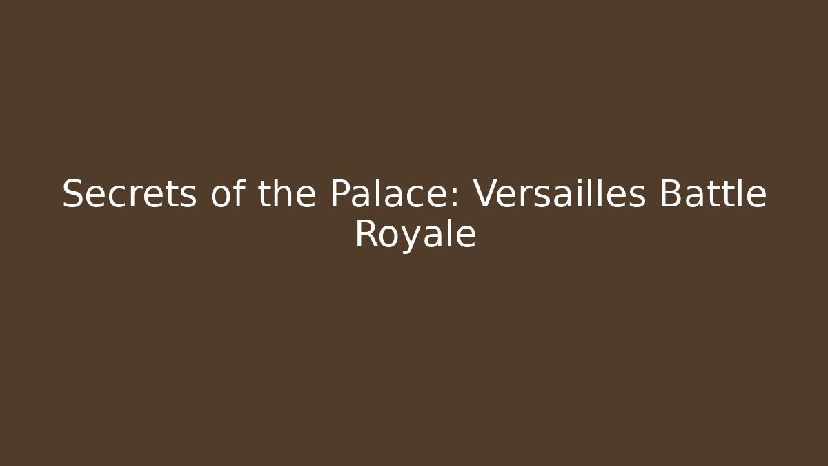 Secrets of the Palace: Versailles Battle Royale