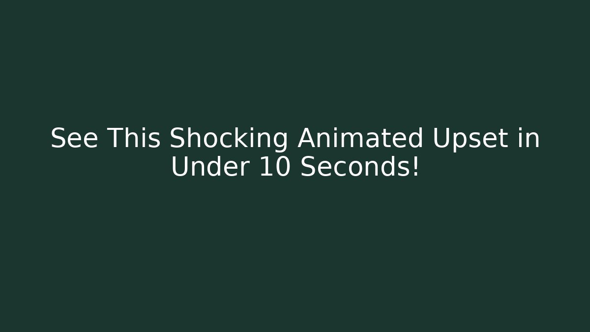See This Shocking Animated Upset in Under 10 Seconds! - Critter Realm