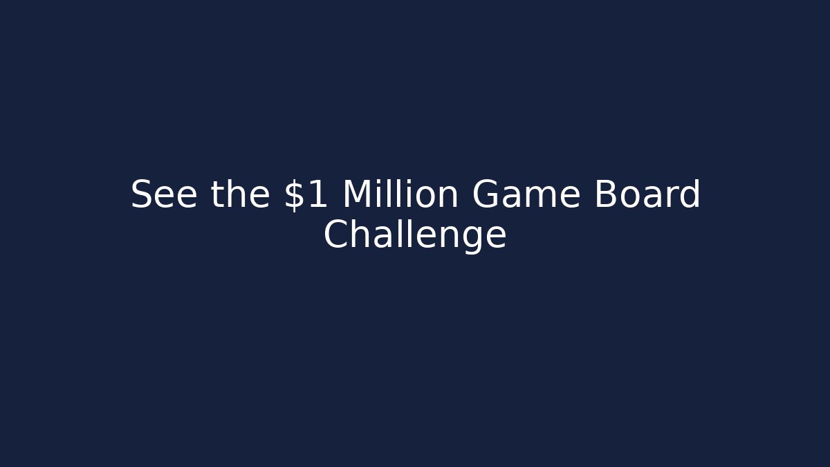 See the $1 Million Game Board Challenge