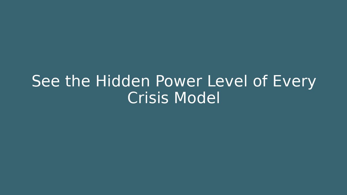 See the Hidden Power Level of Every Crisis Model