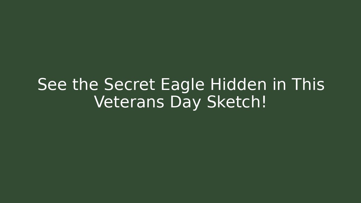 See the Secret Eagle Hidden in This Veterans Day Sketch!