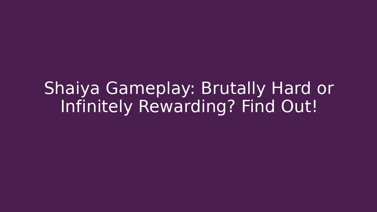 Shaiya Gameplay: Brutally Hard or Infinitely Rewarding? Find Out! - Critter Realm