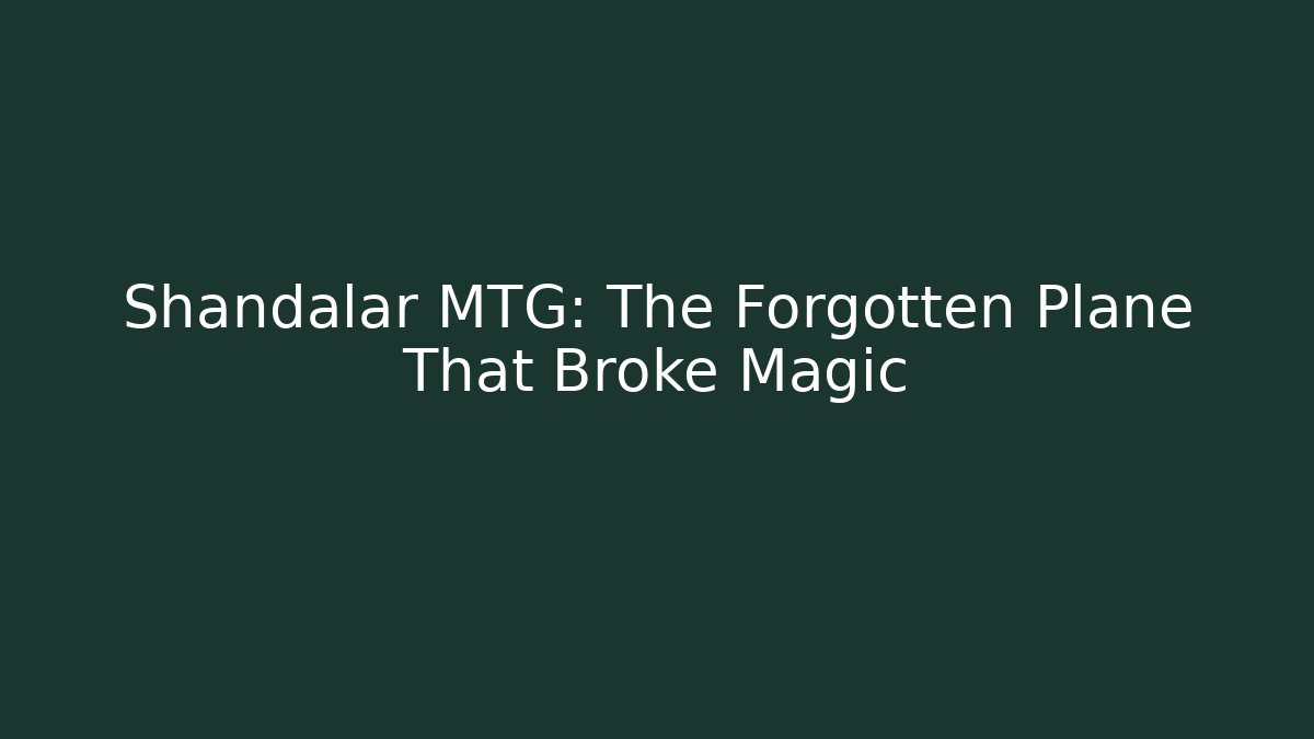 Shandalar MTG: The Forgotten Plane That Broke Magic - Critter Realm