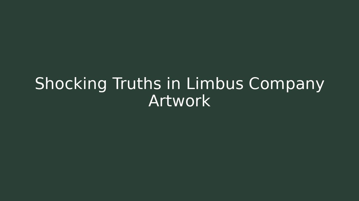 Shocking Truths in Limbus Company Artwork - Critter Realm