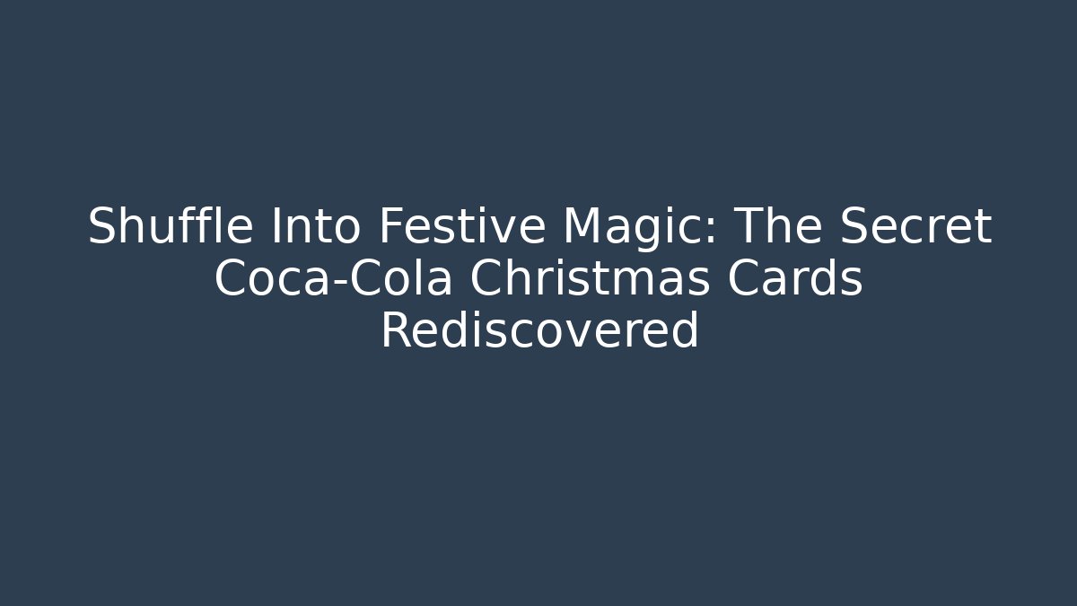 Shuffle Into Festive Magic: The Secret Coca-Cola Christmas Cards Rediscovered