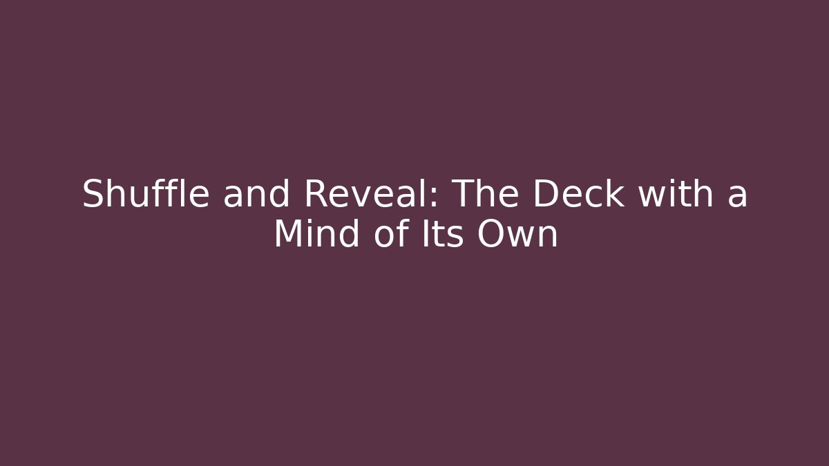 Shuffle and Reveal: The Deck with a Mind of Its Own