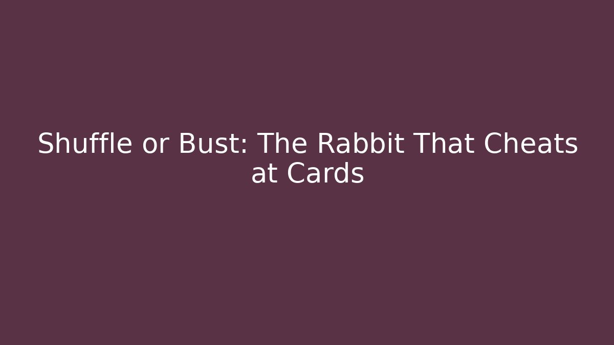 Shuffle or Bust: The Rabbit That Cheats at Cards