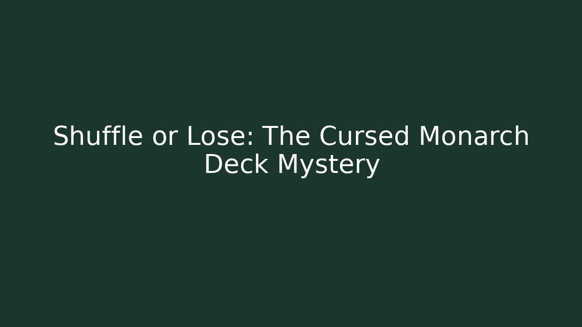 Shuffle or Lose: The Cursed Monarch Deck Mystery
