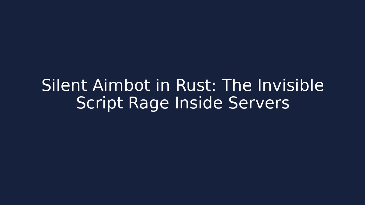 Silent Aimbot in Rust: The Invisible Script Rage Inside Servers