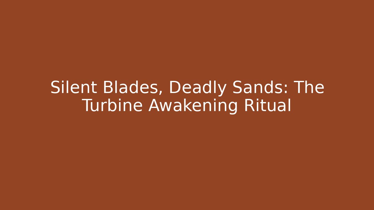 Silent Blades, Deadly Sands: The Turbine Awakening Ritual