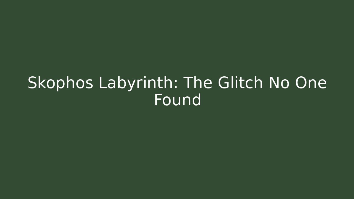 Skophos Labyrinth: The Glitch No One Found