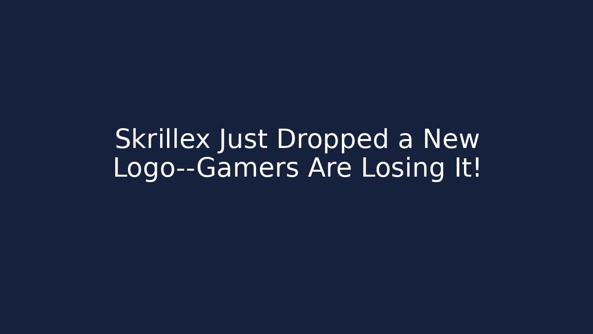 Skrillex Just Dropped a New Logo—Gamers Are Losing It!