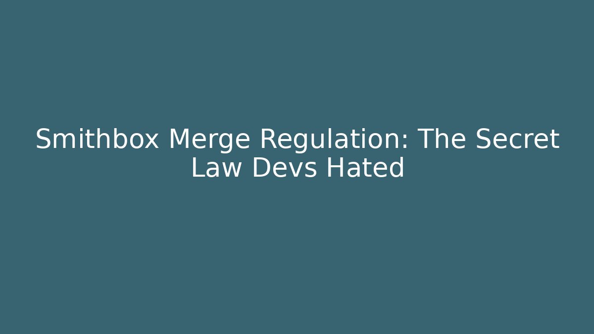 Smithbox Merge Regulation: The Secret Law Devs Hated