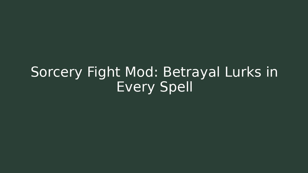 Sorcery Fight Mod: Betrayal Lurks in Every Spell