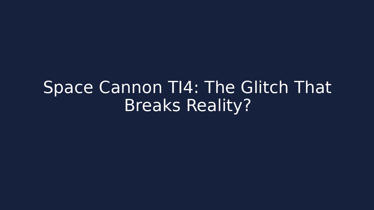 Space Cannon TI4: The Glitch That Breaks Reality? - Critter Realm