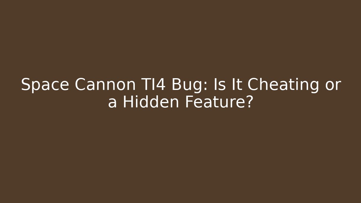 Space Cannon TI4 Bug: Is It Cheating or a Hidden Feature? - Critter Realm