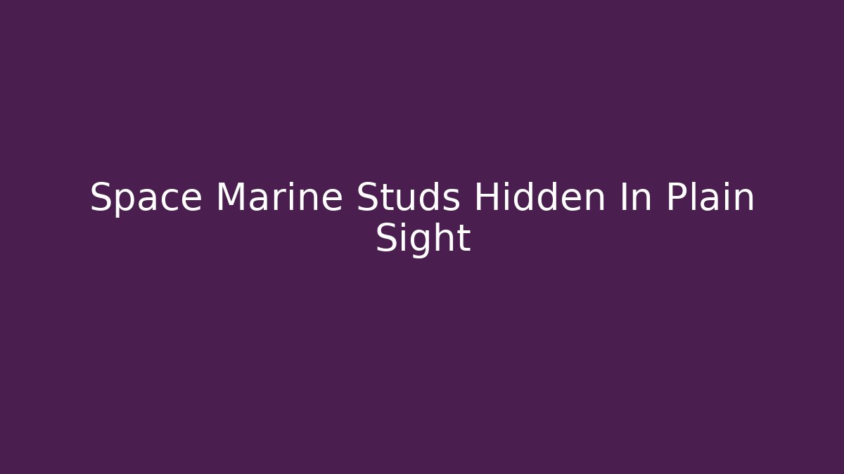 Space Marine Studs Hidden In Plain Sight