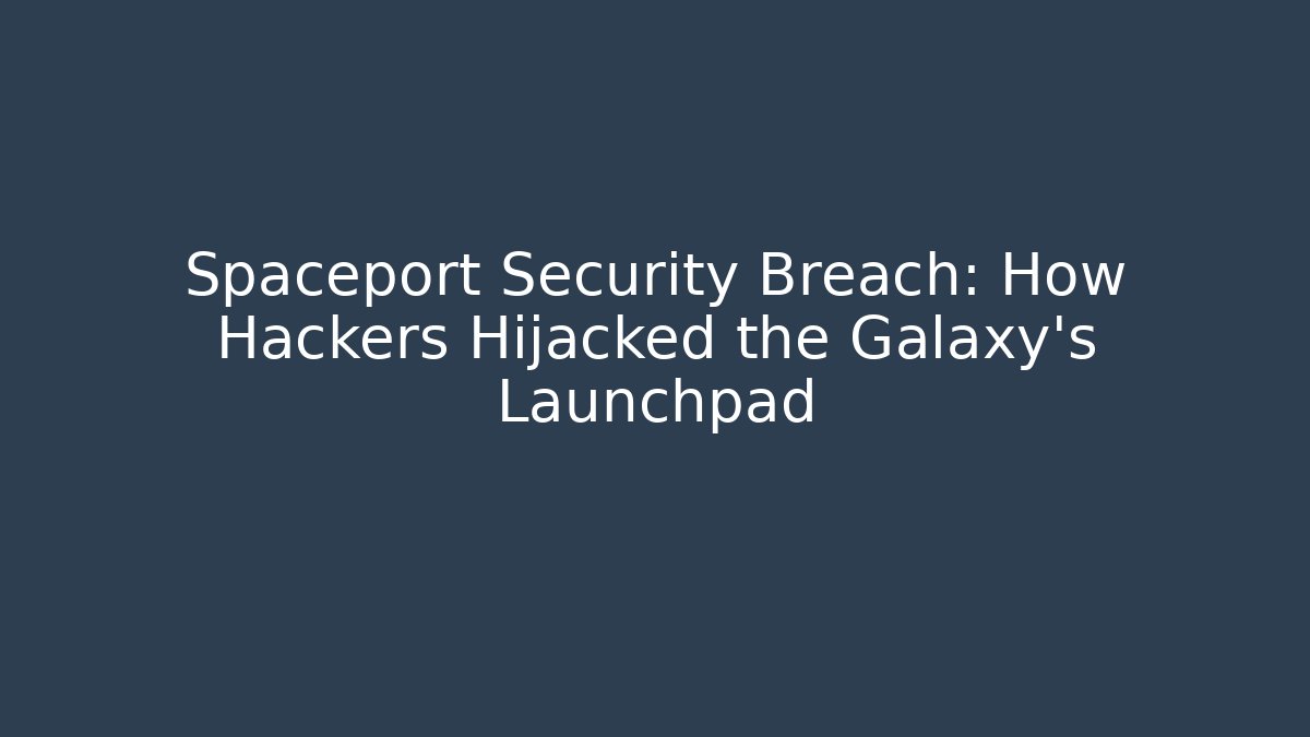 Spaceport Security Breach: How Hackers Hijacked the Galaxy's Launchpad