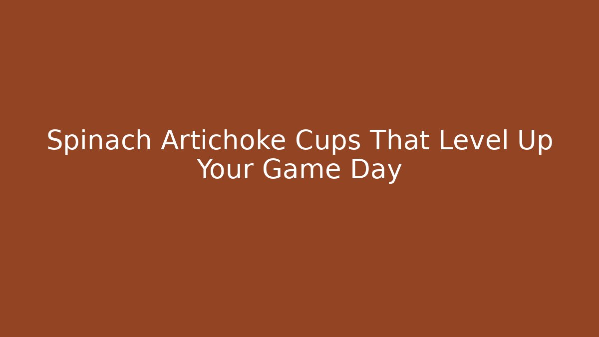 Spinach Artichoke Cups That Level Up Your Game Day - Critter Realm