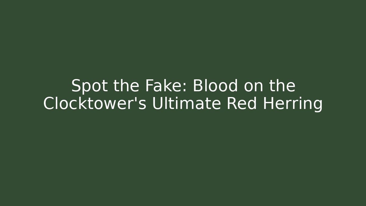 Spot the Fake: Blood on the Clocktower's Ultimate Red Herring