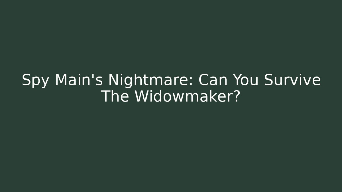 Spy Main’s Nightmare: Can You Survive The Widowmaker? - Critter Realm