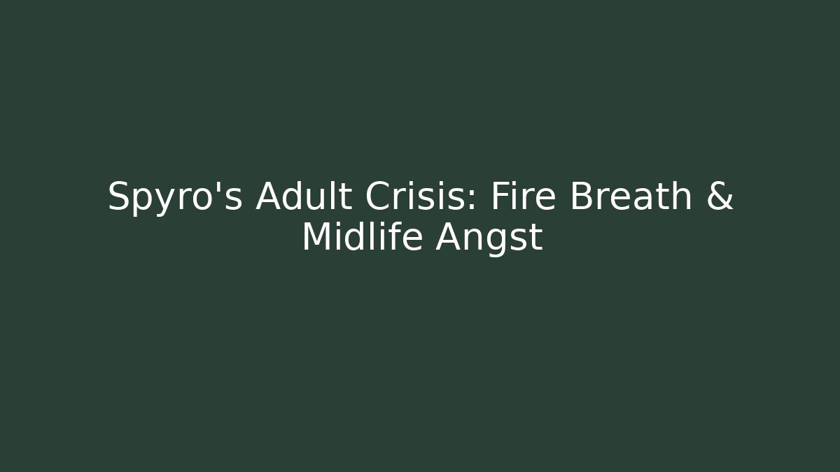 Spyro’s Adult Crisis: Fire Breath & Midlife Angst - Critter Realm