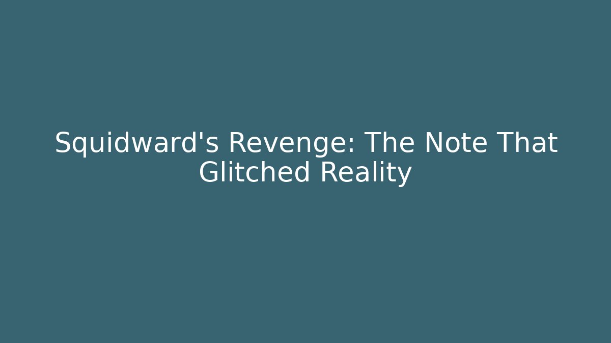 Squidward's Revenge: The Note That Glitched Reality