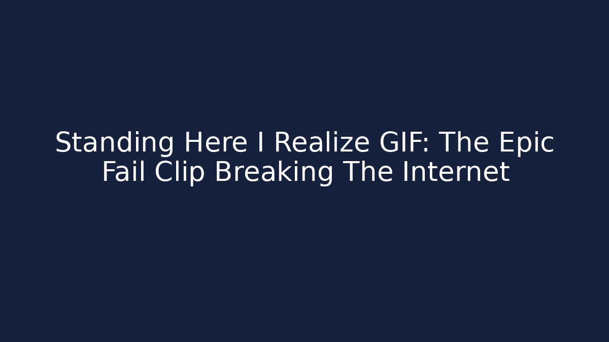 Standing Here I Realize GIF: The Epic Fail Clip Breaking The Internet