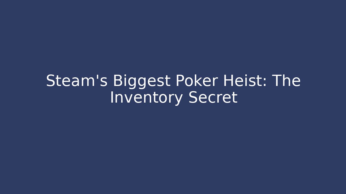 Steam's Biggest Poker Heist: The Inventory Secret