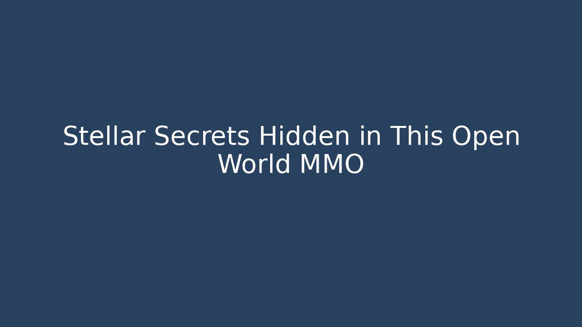 Stellar Secrets Hidden in This Open World MMO - Critter Realm