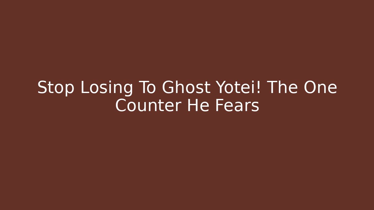 Stop Losing To Ghost Yotei! The One Counter He Fears