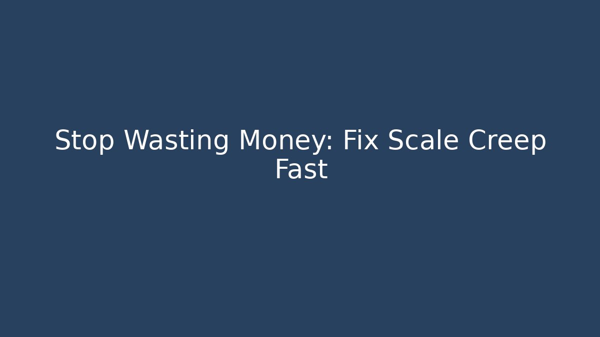 Stop Wasting Money: Fix Scale Creep Fast - Critter Realm