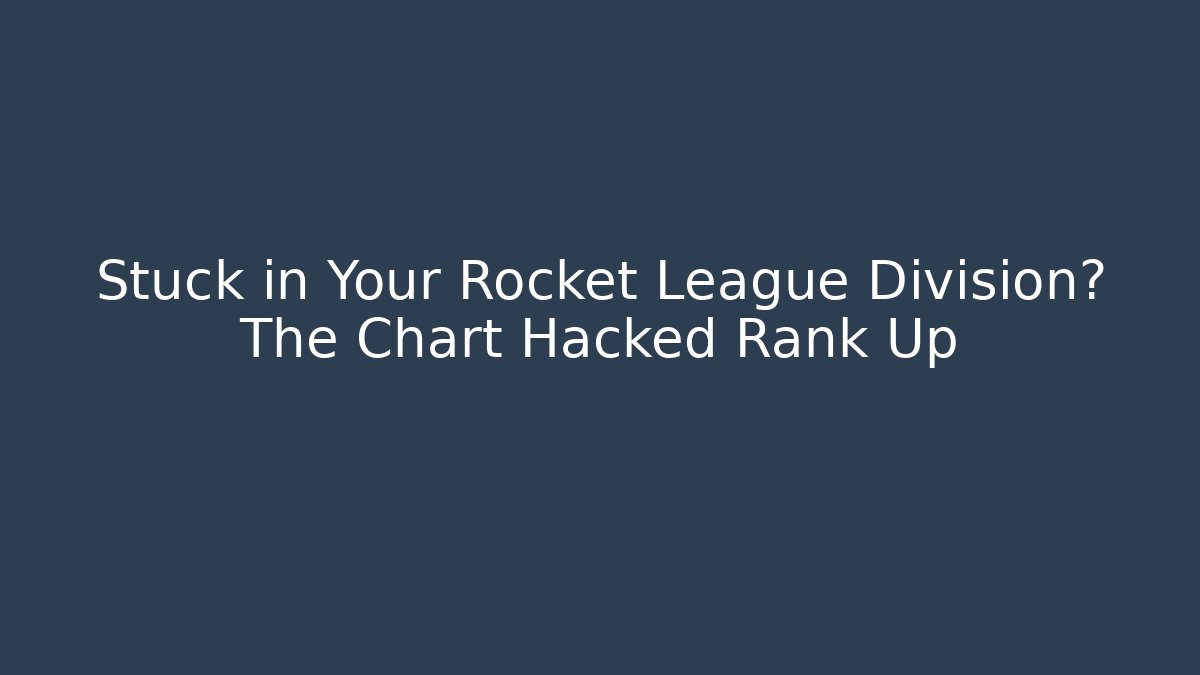 Stuck in Your Rocket League Division? The Chart Hacked Rank Up