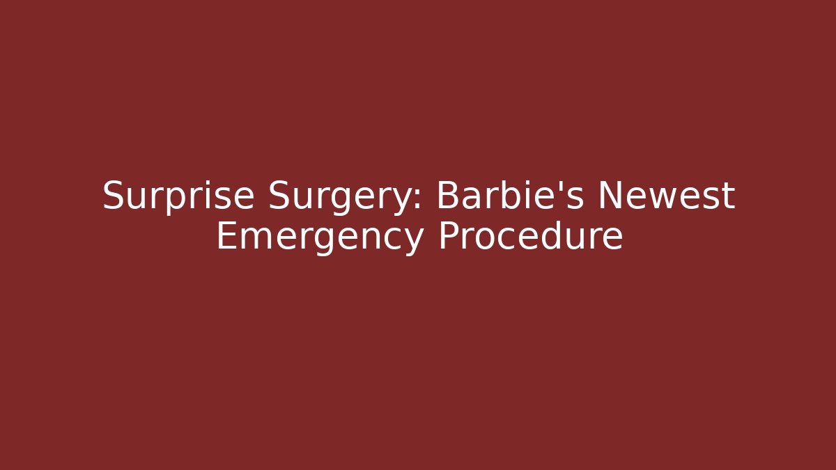Surprise Surgery: Barbie's Newest Emergency Procedure