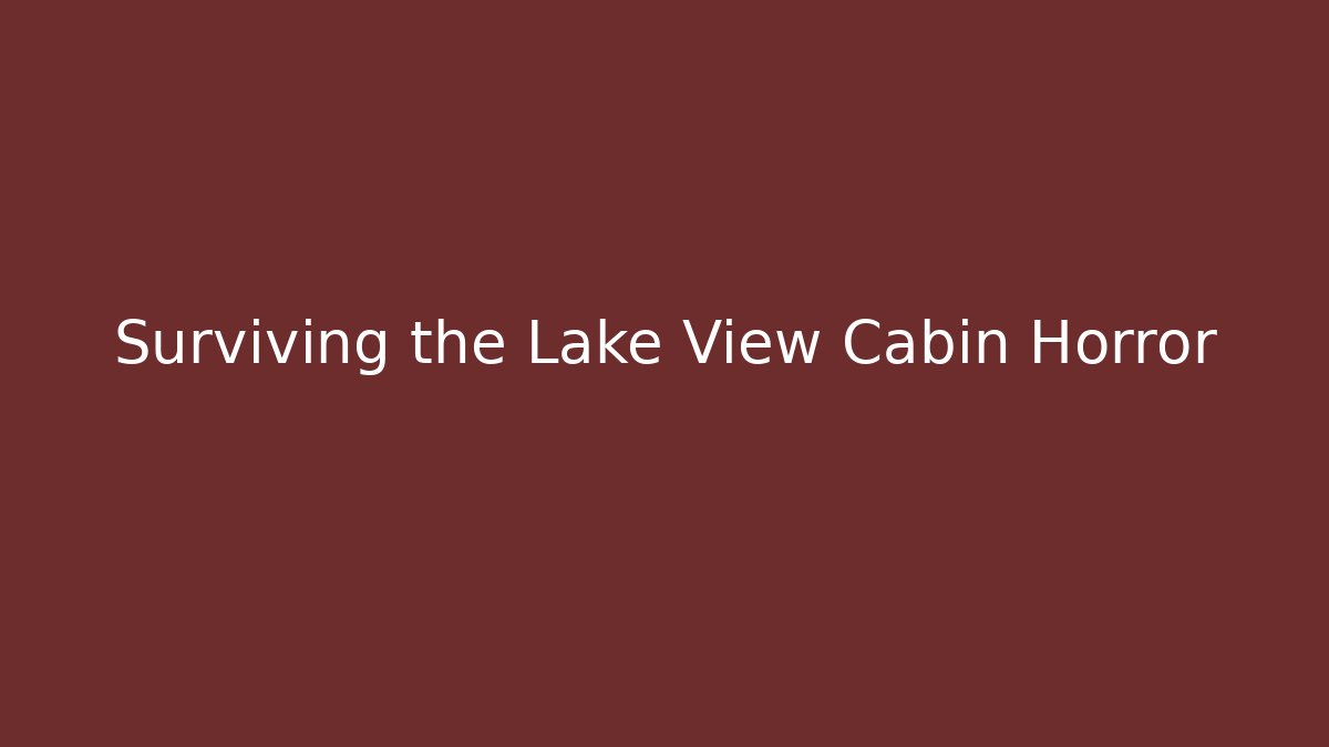 Surviving the Lake View Cabin Horror