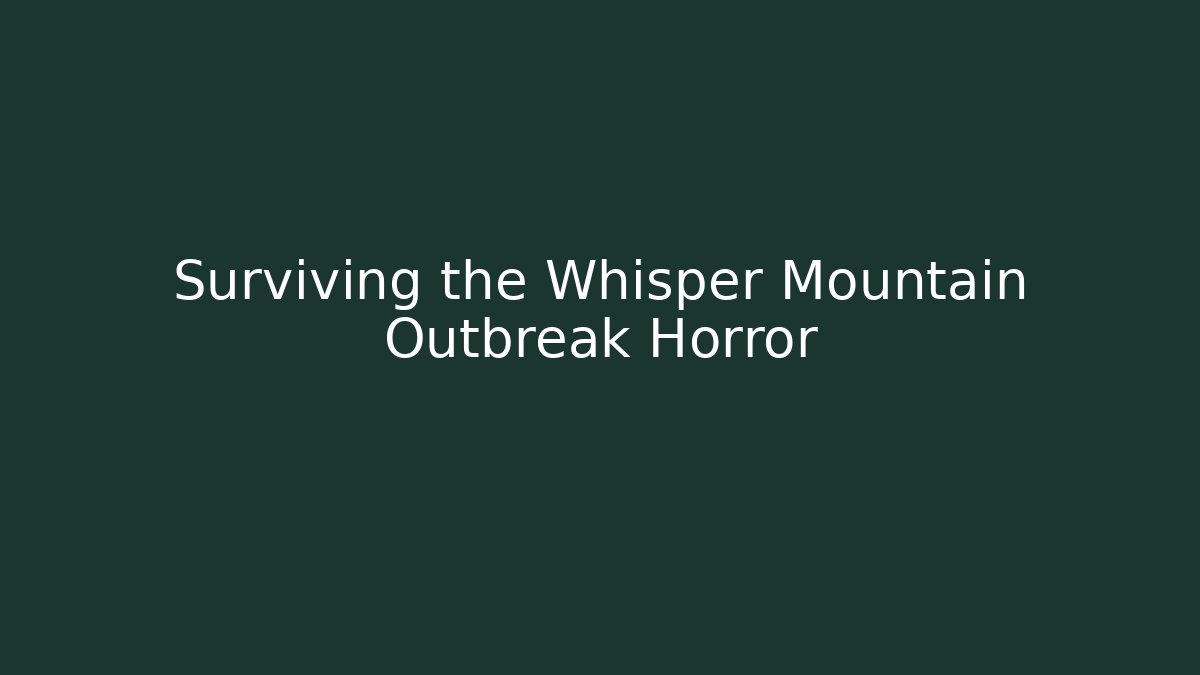 Surviving the Whisper Mountain Outbreak Horror