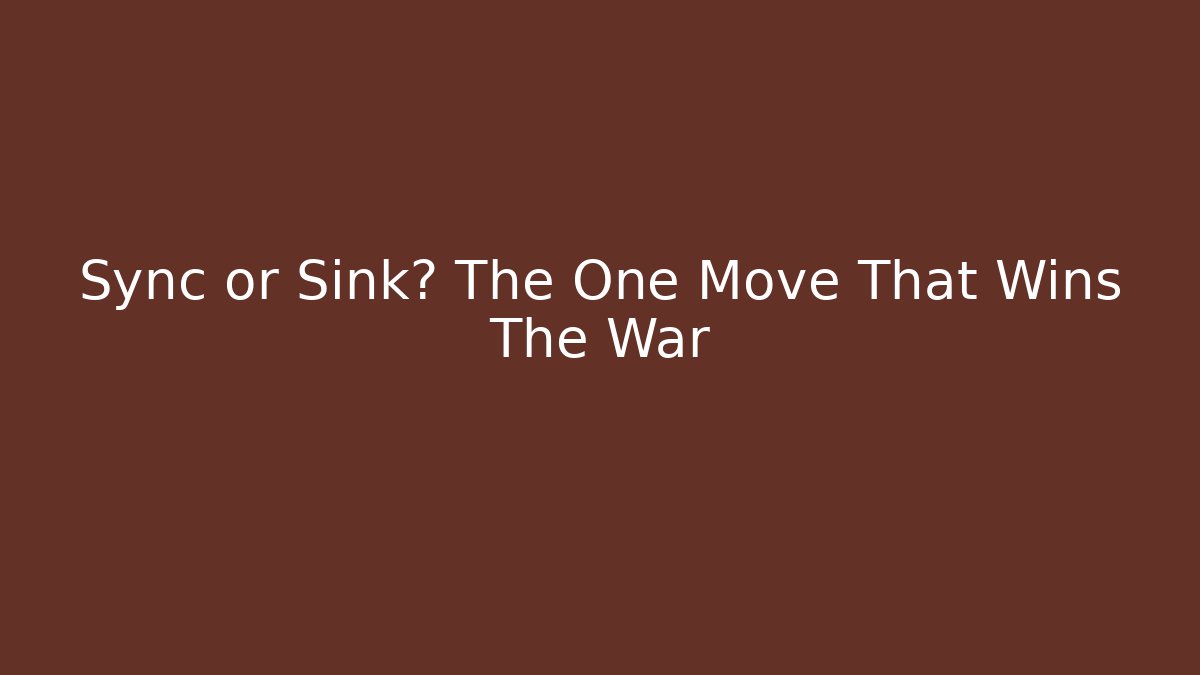 Sync or Sink? The One Move That Wins The War - Critter Realm
