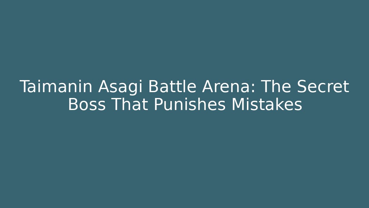 Taimanin Asagi Battle Arena: The Secret Boss That Punishes Mistakes