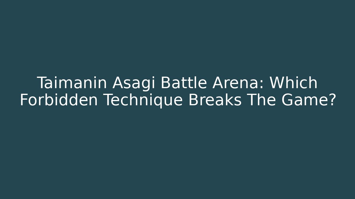 Taimanin Asagi Battle Arena: Which Forbidden Technique Breaks The Game?