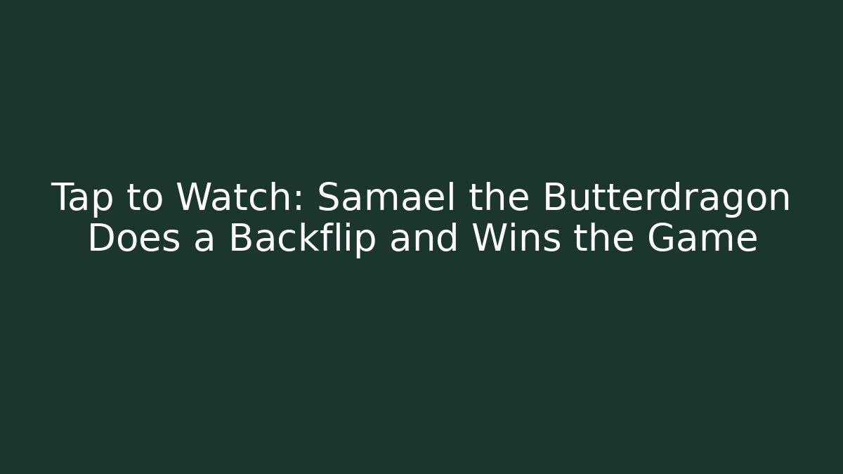 Tap to Watch: Samael the Butterdragon Does a Backflip and Wins the Game